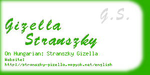 gizella stranszky business card